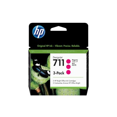 12. HP Zestaw 3 sztuk purpurowych wkładów atramentowych 711 DesignJet 29 ml