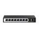 13. Extralink Switch PoE CERES 8x 100Mb/s PoE/PoE+, 2x RJ45 Uplink 100Mb/s, 96W