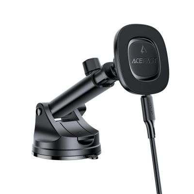 3. Uchwyt magnetyczny Acefast D47 z ładowarką bezprzewodową na deskę rozdzielczą - czarny