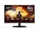 3. AOC G4 23.6" VA FHD 180Hz monitor komputerowy 59,9 cm (23.6") 1920 x 1080 px Full HD LCD Czarny, Czerwony