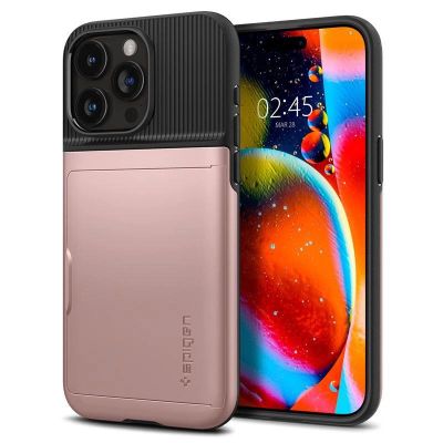 2. Etui Spigen Slim Armor CS na iPhone 15 Pro Max - różowe