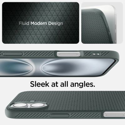 11. Etui Spigen Liquid Air na iPhone 16 - zielone