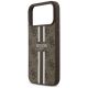 6. Etui Guess 4G Printed Stripes MagSafe na iPhone 17 Pro Max - brązowe