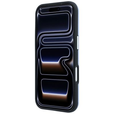 5. Etui BMW Sign Inclined Deboss Letters MagSafe na iPhone 17 Pro / 18 Pro - niebieskie
