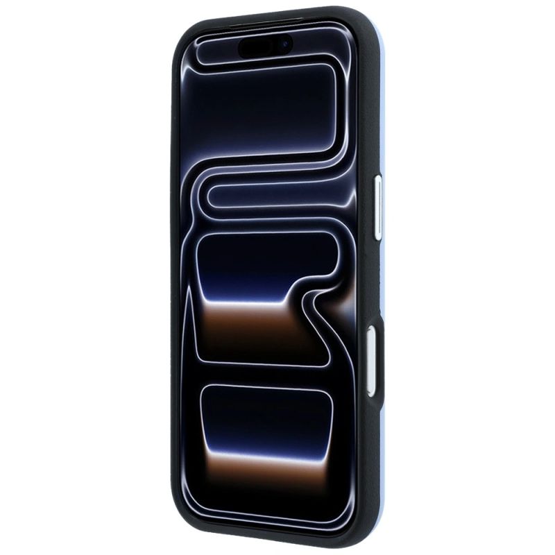 5. Etui BMW Sign Inclined Deboss Letters MagSafe na iPhone 17 Pro / 18 Pro - niebieskie