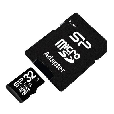 5. Karta pamięci Silicon Power microSDHC 32GB Class 10 + ADAPTER microSD-SD (SP032GBSTH010V10SP)
