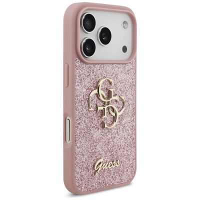 4. Etui Guess Fixed Glitter Big 4G na iPhone 17 Pro / 18 Pro - różowe