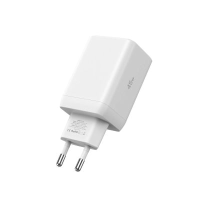 4. Ładowarka Tech-Protect NC45W-GAN 2-PORT PD45W + TYPE-C CABLE - białe