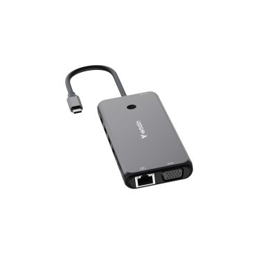9. Adapter Verbatim CMH-14 USB Type-C 5000 Mbit/s Srebrny