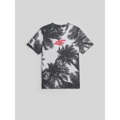 4. T-shirt regular z nadrukiem męski 4F 4FRSS26TTSHM4302-20A
