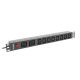 3. LANBERG LISTWA ZASILAJĄCA RACK 19" PDU PDU-02I1908I-0200-C20-BK (1U, 16A, 2X C19, 8X IEC C13, 2M, WTYK C20)