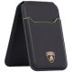 6. Portfel magentyczny Lamborghini D1 Genuine Leather MagSafe na telefon - czarno-zielony
