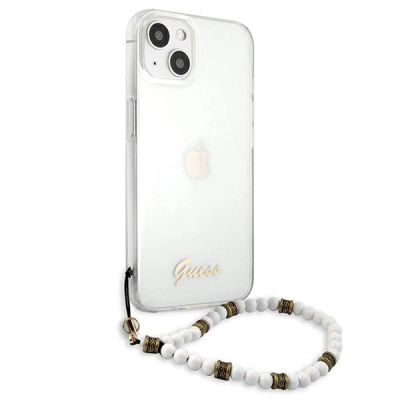 4. Etui Guess White Pearl na iPhone 13 - przezroczyste