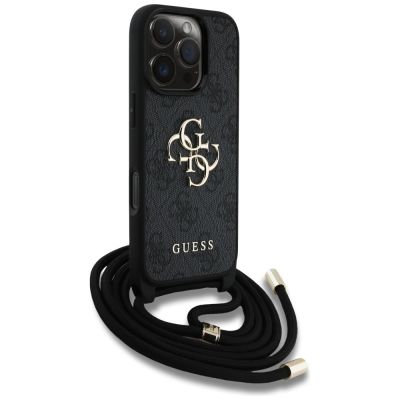 3. Etui Guess 4G Big Logo Cord Stap Crossbody do iPhone 16 Pro czarny