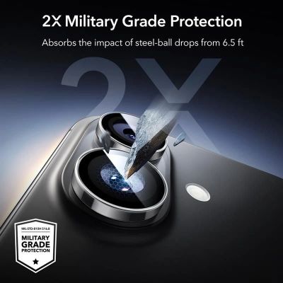 5. Osłona aparatu ESR Armorite na iPhone 16 / 16 Plus / 17 - przezroczyste