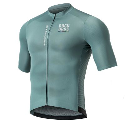 Koszulka kolarska Rockbros 15120014018 ROAD TO SKY męska krótki rękaw L - szaroniebieska