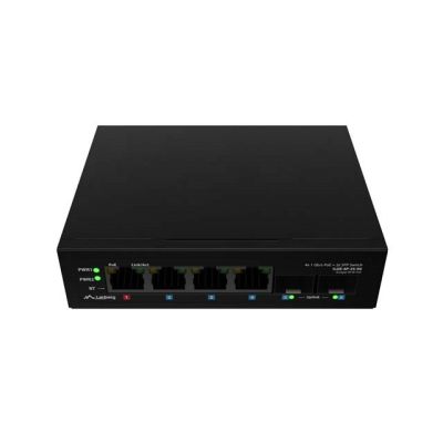 5. SWITCH LANBERG ILGE-4P-2S-90 LIGHT INDUSTRIAL POE 1XBT 3XAT 2XSFP DIN GIGABIT ETHERNET