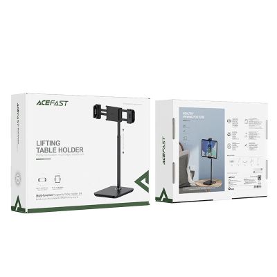 6. Acefast teleskopowy uchwyt do telefonu i tabletu (135-230mm szer.) na biurko 360° czarny (E4 black)