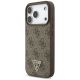 3. Etui Guess 4G Strap Triangle Logo MagSafe na iPhone 17 Pro - brązowe