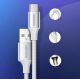 6. Kabel Ugreen US288 60131 USB-A / USB-C QC 3.0 3A 1m - biały