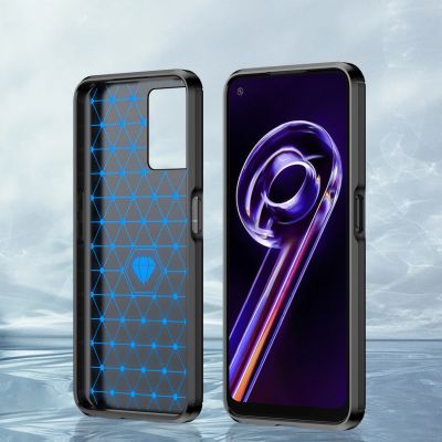 4. Carbon Case elastyczne etui pokrowiec Realme 9 Pro czarny