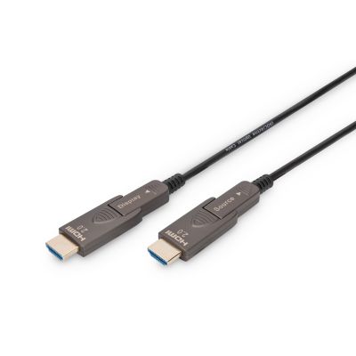Kabel hybrydowy AOC HDMI 2.0 Premium High Speed Ethernet 4K60Hz UHD HDMI D/A HDMI D/A M/M czarny 15m