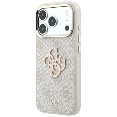 2. Etui Guess 4G & Big Resin Logo na iPhone 17 Pro Max / 18 Pro Max - różowe
