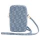 2. Torebka Guess Zip GCube Bottom Stripe na telefon - niebieska