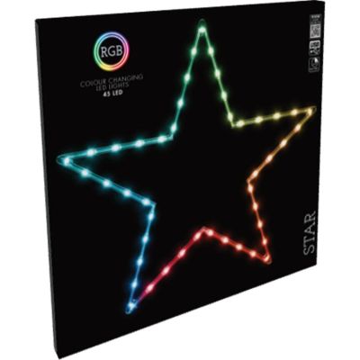 15. LAMPKA DEKORACYJNA GWIAZDA WISZĄCA 45LED RGB