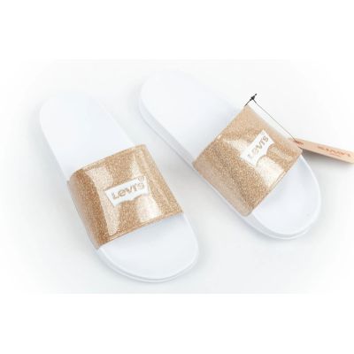 4. Levi's klapki sportowe damskie laczki wygodne buty brokatowe modne