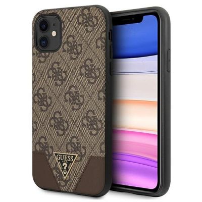 Etui Guess 4G Triangle Collection na iPhone 11 6,1" / Xr 6,1" - brązowe