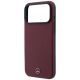 6. Etui Mercedes Leather Semi Wrap Iconic Line MagSafe na iPhone 18 Pro / 17 Pro - burgundowe