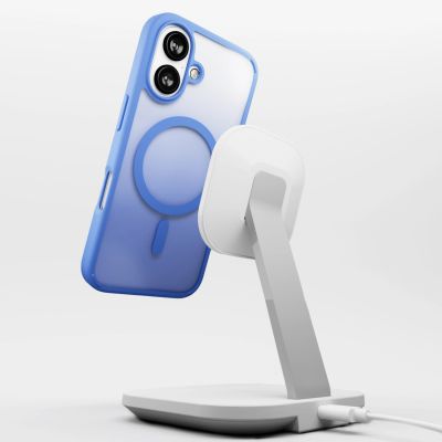 11. Etui silikonowe Puro Gradient MagSafe do iPhone 16 - niebieskie