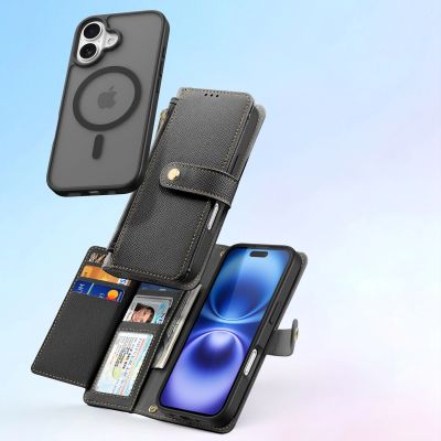 3. Etui skórzane Dux Ducis Lawa na iPhone 16 - czarne