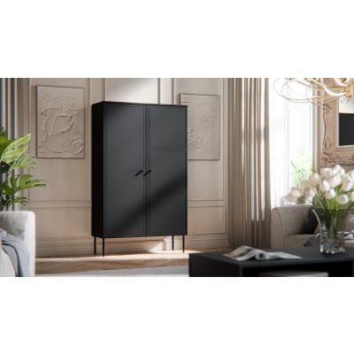 3. Witryna PALAZZO BIS 100x39x166 czarny mat