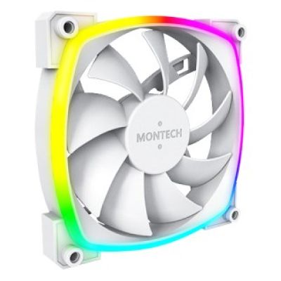 8. Wentylator Montech AX120 PWM ARGB, 3 szt., Biały - 120mm
