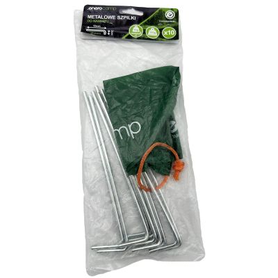 10. ŚLEDZIE SZPILKI DO NAMIOTU 18CM (15+3cm) KPL.10SZT METAL