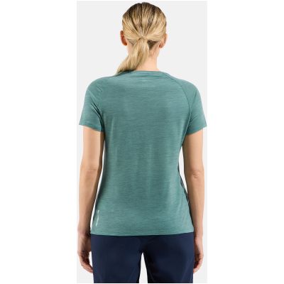 4. Koszulka z krótkim rękawem damska ODLO Ascent PW 130 Run. Bike. Hike. T-Shirt Crew Neck s/s niebieska