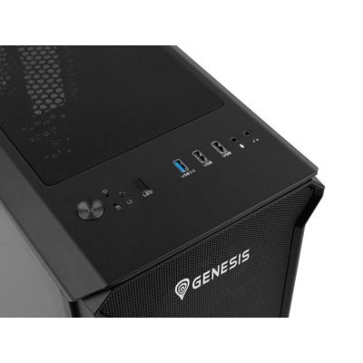 35. Obudowa NATEC Genesis Irid 503 ARGB NPC-1559 (Micro ATX. Mini ITX; kolor czarny)