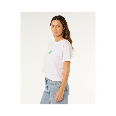 2. Koszulka damska RIP CURL Icons Of Surf Relaxed Tee biała