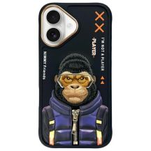 Etui Nimmy Cool&Cute 2.0 Monkey na iPhone 16 - czarne