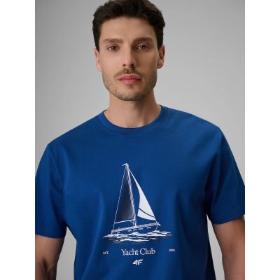 4. T-shirt relaxed z nadrukiem męski 4F 4FRSS26TTSHM3996-033S