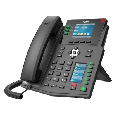 5. Telefon VoIP Fanvil X4U Czarny z 12 liniami LCD i Wi-Fi