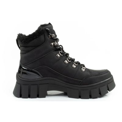 4. Lee Cooper buty sportowe damskie zimowe trekkingowe ocieplane czarne wysokie