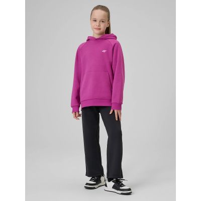 3. Bluza dresowa loose z kapturem dziewczęca 4F 4FJRSS26TSWSF3040-53S
