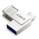 Pendrive Orico U301 128 GB USB-A USB-C USB 3.2 Gen 1 - srebrny
