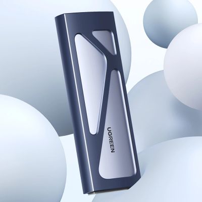 9. Obudowa Ugreen CM578 15512 na dysk M.2 NVMe 10Gbps - czarna + kabel USB-C / USB-A + kabel USB-C / USB-C