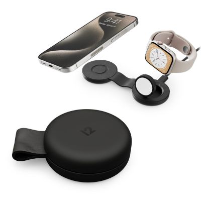 Ładowarka bezprzewodowa Qi2 do dwóch urządzeń kompatybilna z MagSafe, kabel USB-C w zestawie, czarna
