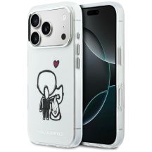 Etui Karl Lagerfeld Karl & Choupette Back MagSafe na iPhone 17 Pro - przezroczyste