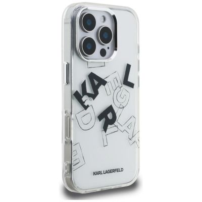 4. Etui Karl Lagerfeld IML Sketched Graphic na iPhone 16 Pro - przezroczyste